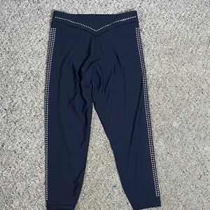 Adam Selman Sport Black Leggings with Silver Studs Sz XL